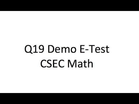 Solve for x | Demo E-Test | CXC CSEC Math | Algebra | Question 19
