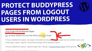 How to Restrict BuddyPress Pages to Login User / Members Only using Plugin in WordPress