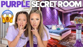 WE BUILT AN ALL PURPLE SECRET ROOM 🤫💜 *MUST SEE*