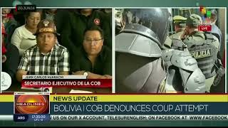 Breaking News: COB and government of Bolivia condemn coup attempt