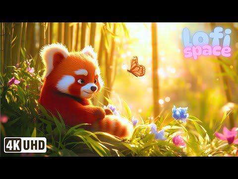 🦊 Red Panda Lofi in Spring Forest | Cute Relaxing Chill Beats for Study, Sleep, Work
