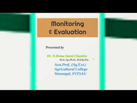 291 Lecture 6&7: Monitoring & Evaluation in Extension