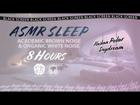 “Alaskan Polar Daydream" Black Screen ASMR Fireplace & Blizzard Ambience for Deep Sleep