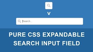 Pure CSS Animated Expandable Search Input - Tutorial