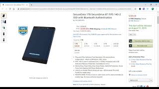 Coming 8/31/19: SecureData 1TB SecureDrive BT FIPS 140-2 SSD with Bluetooth Authentication