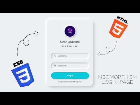 Neomorphism Login Page Made With Pure HTML CSS and JavaScript || #html #css #javascript #trending