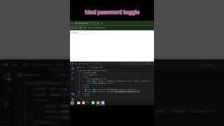 html password toggle #coding #html #codingpractices #htmlconcepts