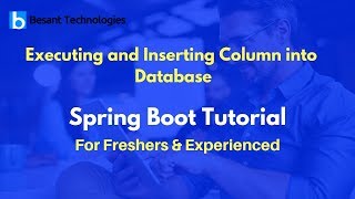 Executing and Inserting Column into Database | Spring Boot Tutorial For Beginners