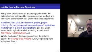 ``Overlap Gap Property'' - David Gamarnik (MIT) @ MAD+ (22 April 2020)