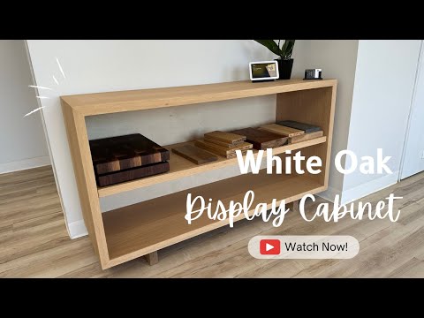 White Oak Display Cabinet | Custom Furniture Edmonton