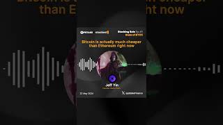 Bitcoin is actually much cheaper than Ethereum right now