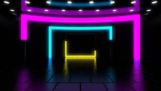 neon stage background loop V8