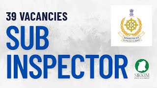 SPSC Sub-Inspector Recruitment 2025 | 39 Vacancies | Detailed Notification Analysis