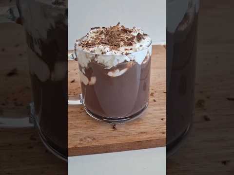 Creamy Hot Chocolate #chocolate #fyp #hotchoco  #recipe #winterdrink #easyrecipe #shorts #asmr .