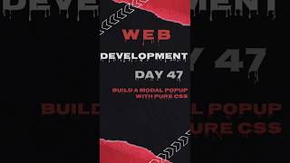🗿 Day 47: Build a Modal Popup with HTML + CSS (No JavaScript) #css #coding #viralshort #techshorts