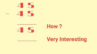 45-45=45 How? | fun with math |interesting puzzel | gripontricks #shorts #youtubeshorts #viralvideo