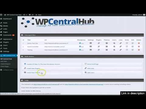 Manage all Your wordpress Sites from 1 Location - WP Central Hub 2.0