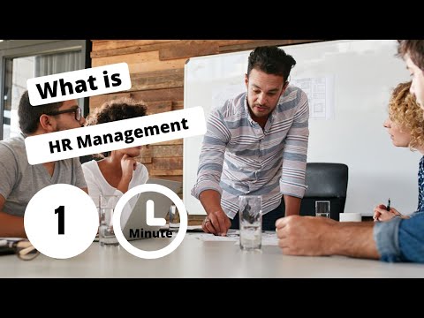 What is Human Resource Management in One Minute HRM HR