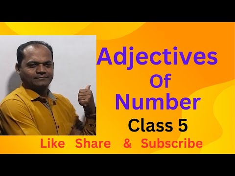 #Adjectiveofnumberkindsofadjectivesinenglishgrammar#class5adjectives##studyandsportseducation