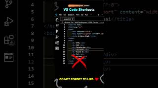 VS Code Shortcuts #programmingwithkrishna #html #css #js #python #coding #shorts