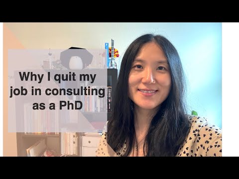 Why I quit my job in Consulting as a PhD #career #phd #consulting