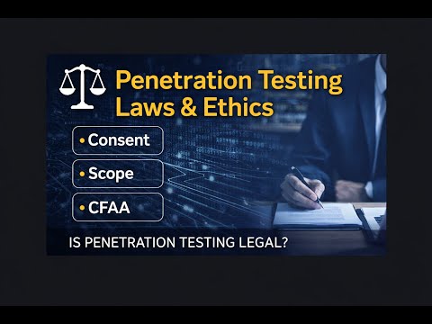 Penetration Testing Laws & Ethics: Consent, Scope, and the CFAA