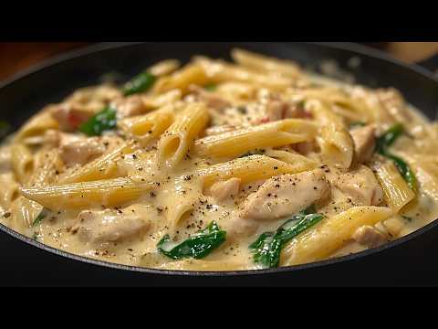 This recipe will drive you crazy! Incredibly tender pasta with chicken in a thick creamy sauce!