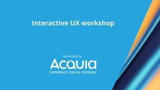 Interactive UX workshop
