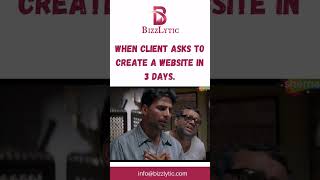 When the client says they need a website in 3 days, but you're a web development wizard ⚡️bizzlytic