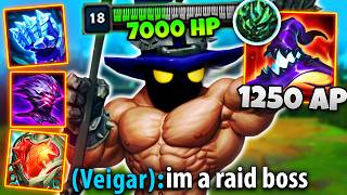 VEIGAR BUT I'M A TANK THAT'S UNKILLABLE... AND I STILL ONE SHOT YOU (7000 HP, 1250 AP)