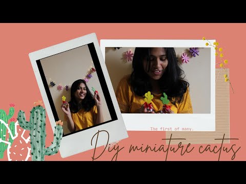 Easy miniature DIY  plant part - 3 🌵✨ #easytomake #homedecor #giftideas #wealthfromwaste #cute