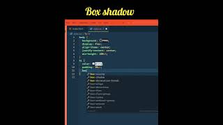 how to create box shadow in html & css #coding #projects #htmlcss#css#html