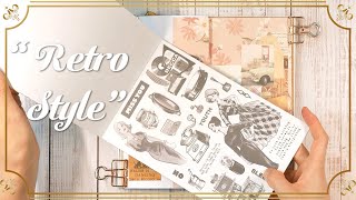 [Vintage Journal] 다이소 종이 테이블매트로 레트로느낌 살짝 l Retro themed journal l Journal with me l 종이소리