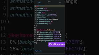 Color Changing using css animation #programming #coding #frontenddeveloper #css #cssanimation