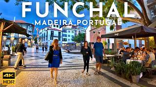 Funchal MADEIRA Walking Tour, Madeira PORTUGAL 4K HDR