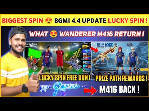 BIG UPDATE 😍  M416 Coming | Bgmi Next Lucky Spin | Next Prize Path in Bgmi | Blue Lock Prize Path
