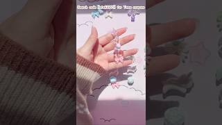 🌸DIY purple/pink bunny🌸 using temu beads pt. 2 #shorts #diykeychain