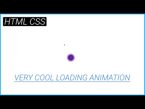 Create This Cool LOADING Animation in HTML - CSS | #webdesign