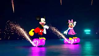 Mickey and Minnie Neon Hover Scooter Stunt Show
