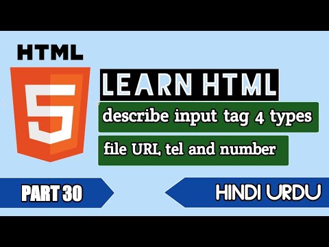 web development series for visually impaired person part 30 describe input types file URL tel number