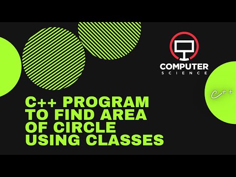 C++ Program to find area of circle using classes