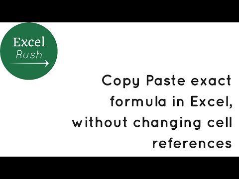 How to make an exact copy of formula without changing cell references in Excel