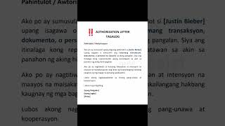 How to make an authorization letter.  #shorts #authorizationletter