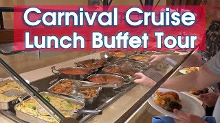 Carnival Cruise Lunch Buffet Food at Lido Marketplace + Menus & Review
