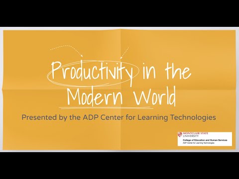 Workshop Wednesday's - Productivity in the Modern World