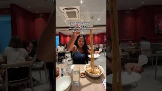 literally $23 for a spicy noodles, crab and pork xia long bao, two sets of chocolate xia long bao,