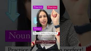 Practice vs Practise #practice #ieltsacademic #ieltsgeneral #learnenglish #canada #uk #australia #pr