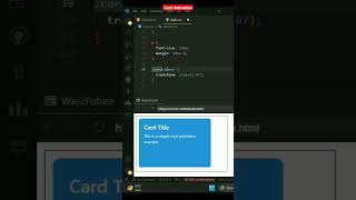Card Animation #javascriptinterviewquestions #htmltutorial #htmlcsswebsite #csstutorials #htmlcss