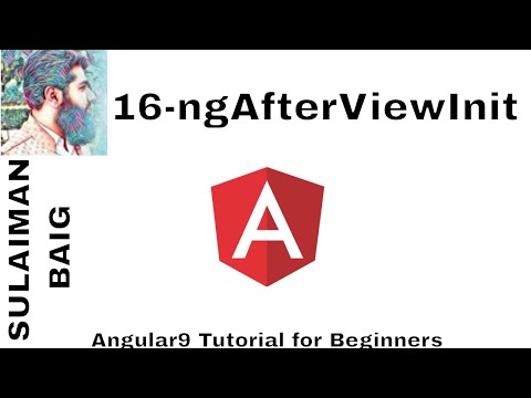 Angular 9 Tutorial for Beginners. 16 - ngAfterViewInit | SULAIMAN BAIG