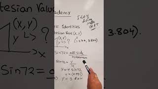 Trignometry:Finding Cartesian values using Trignometric Identities